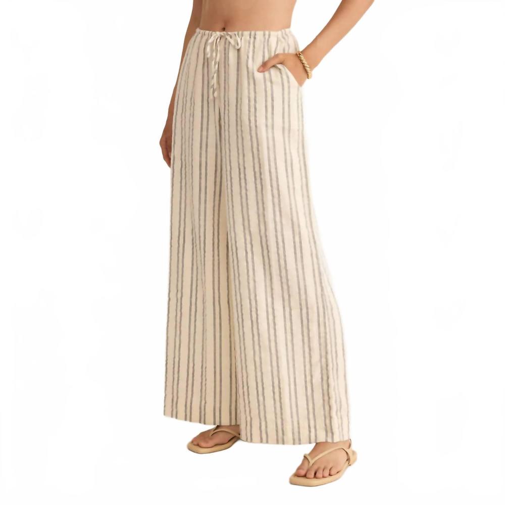 NEW Z SUPPLY soleil stripe pant in sea salt - Picture 2 of 3